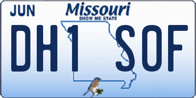 MO license plate DH1S0F