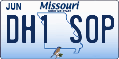 MO license plate DH1S0P