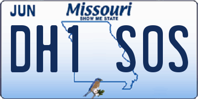 MO license plate DH1S0S