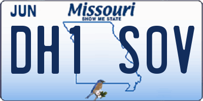 MO license plate DH1S0V