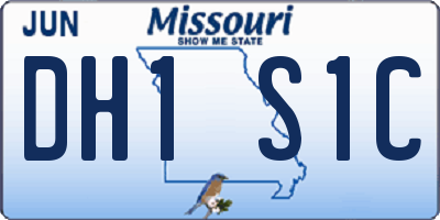 MO license plate DH1S1C
