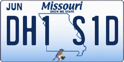 MO license plate DH1S1D