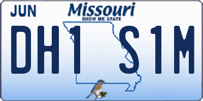 MO license plate DH1S1M