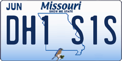 MO license plate DH1S1S