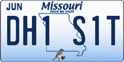 MO license plate DH1S1T