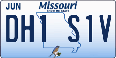MO license plate DH1S1V