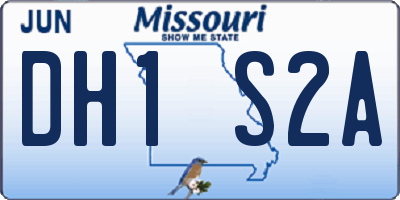 MO license plate DH1S2A