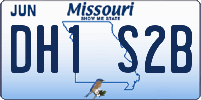 MO license plate DH1S2B