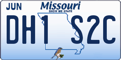 MO license plate DH1S2C