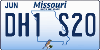 MO license plate DH1S2O