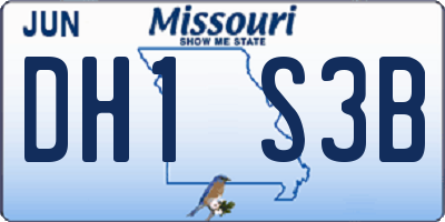 MO license plate DH1S3B