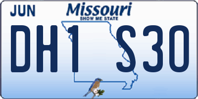 MO license plate DH1S3O