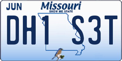 MO license plate DH1S3T