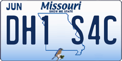MO license plate DH1S4C