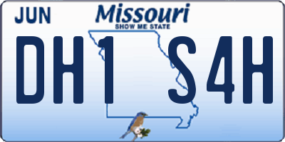 MO license plate DH1S4H