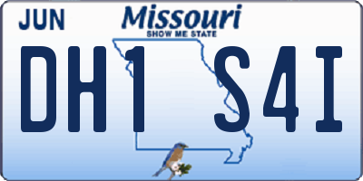 MO license plate DH1S4I