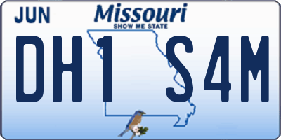 MO license plate DH1S4M