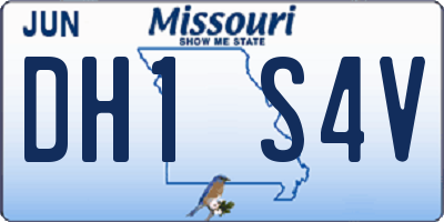 MO license plate DH1S4V
