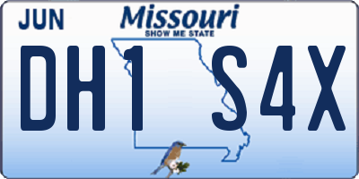 MO license plate DH1S4X