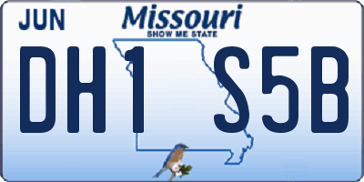 MO license plate DH1S5B