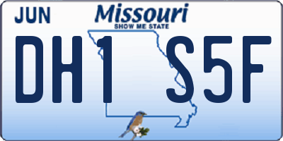 MO license plate DH1S5F