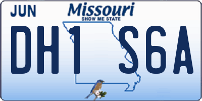 MO license plate DH1S6A