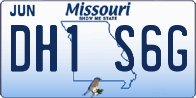 MO license plate DH1S6G