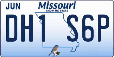 MO license plate DH1S6P
