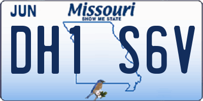 MO license plate DH1S6V