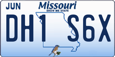 MO license plate DH1S6X