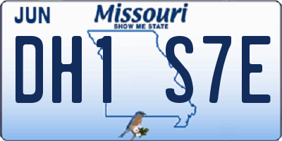 MO license plate DH1S7E