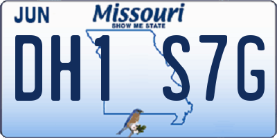 MO license plate DH1S7G