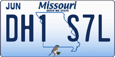 MO license plate DH1S7L