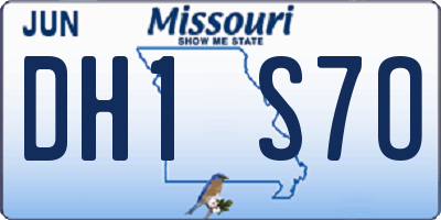 MO license plate DH1S7O