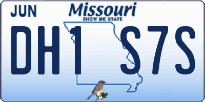 MO license plate DH1S7S