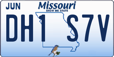 MO license plate DH1S7V