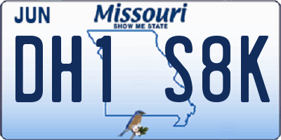 MO license plate DH1S8K