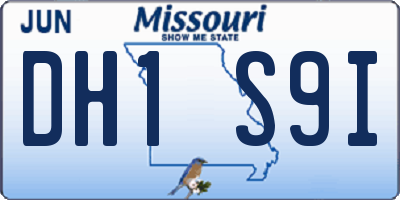 MO license plate DH1S9I