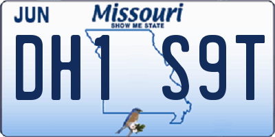 MO license plate DH1S9T