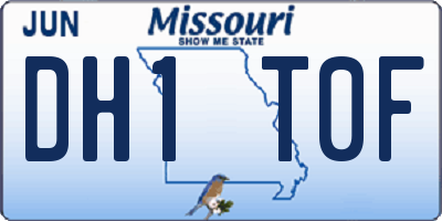 MO license plate DH1T0F