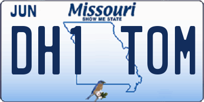 MO license plate DH1T0M
