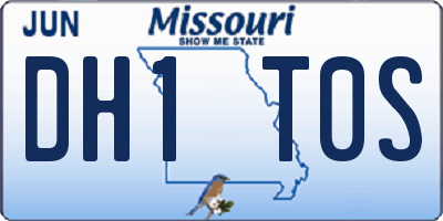 MO license plate DH1T0S
