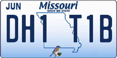 MO license plate DH1T1B