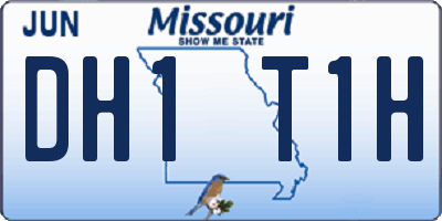 MO license plate DH1T1H