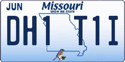 MO license plate DH1T1I