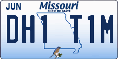 MO license plate DH1T1M