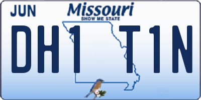 MO license plate DH1T1N