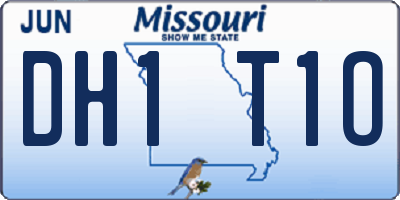 MO license plate DH1T1O