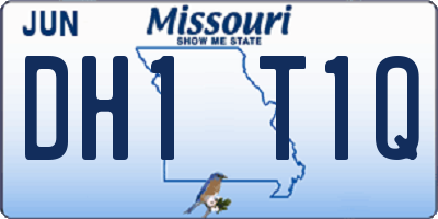 MO license plate DH1T1Q