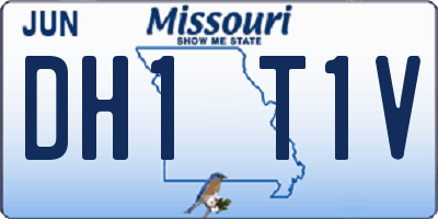 MO license plate DH1T1V